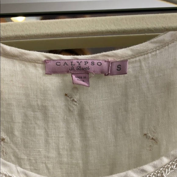 COPY - Calypso St Barth white embroidered linen dress - Picture 2 of 4